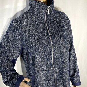 cj banks Size X (14W) Blue & Silver Metallic Jacket Zippered 000145-9373